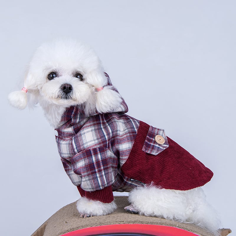 Fleece-Lined Hooded Coat for Small Dogs