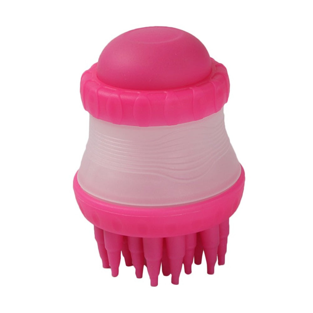 Silicone Dog Bath & Massage Brush with Paw Scrubber
