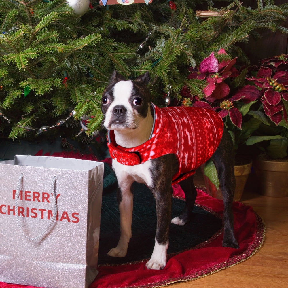 Festive Fleece Christmas Sweater for Small Dogs