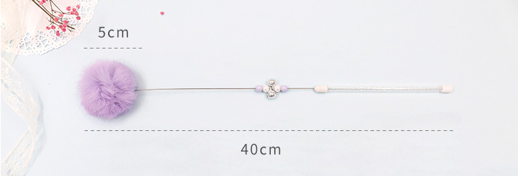 Pom-Pom Cat Teaser Wand with Bell