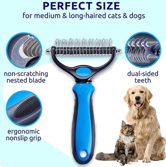 Double-Sided Dematting & Deshedding Brush