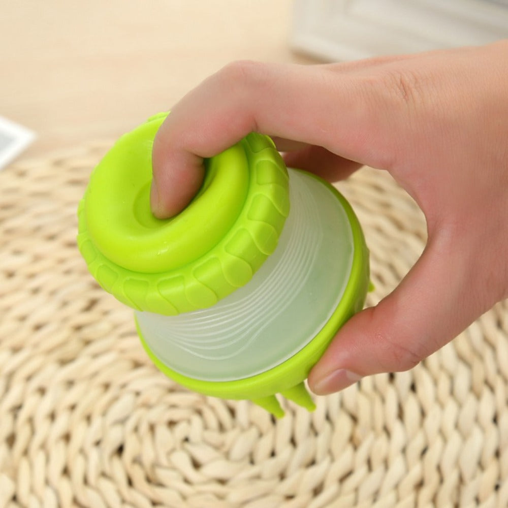 Silicone Dog Bath & Massage Brush with Paw Scrubber