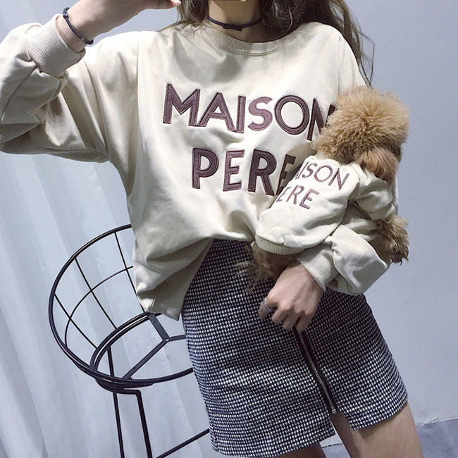 Matching Embroidered Sweater for Dog & Owner