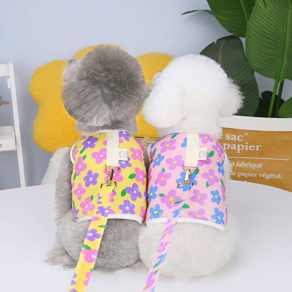 Floral Harness Vest with Matching Leash