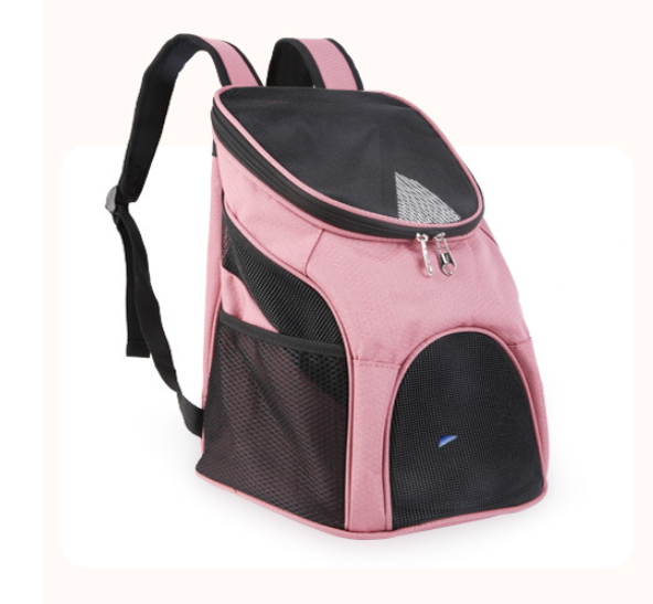Breathable pet backpack carrier, rose red