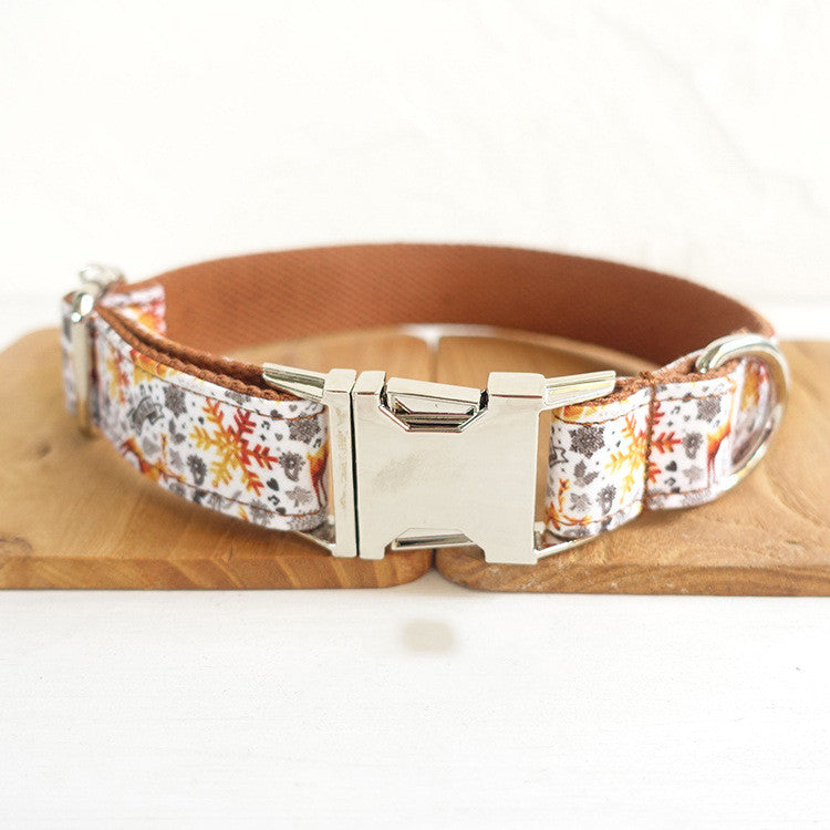 Golden Christmas Dog Collar