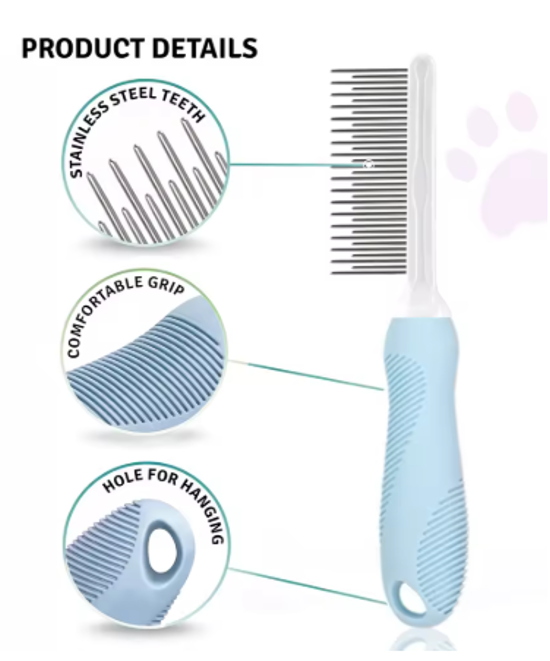 Easy-Clean Needle Grooming Comb