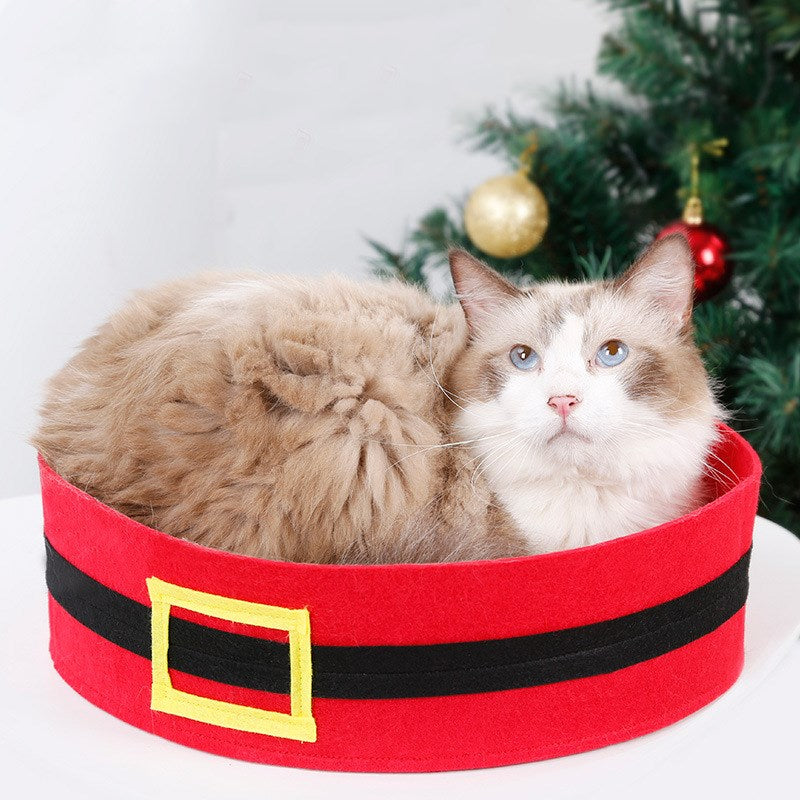 Halloween & Christmas Felt Cat Bed