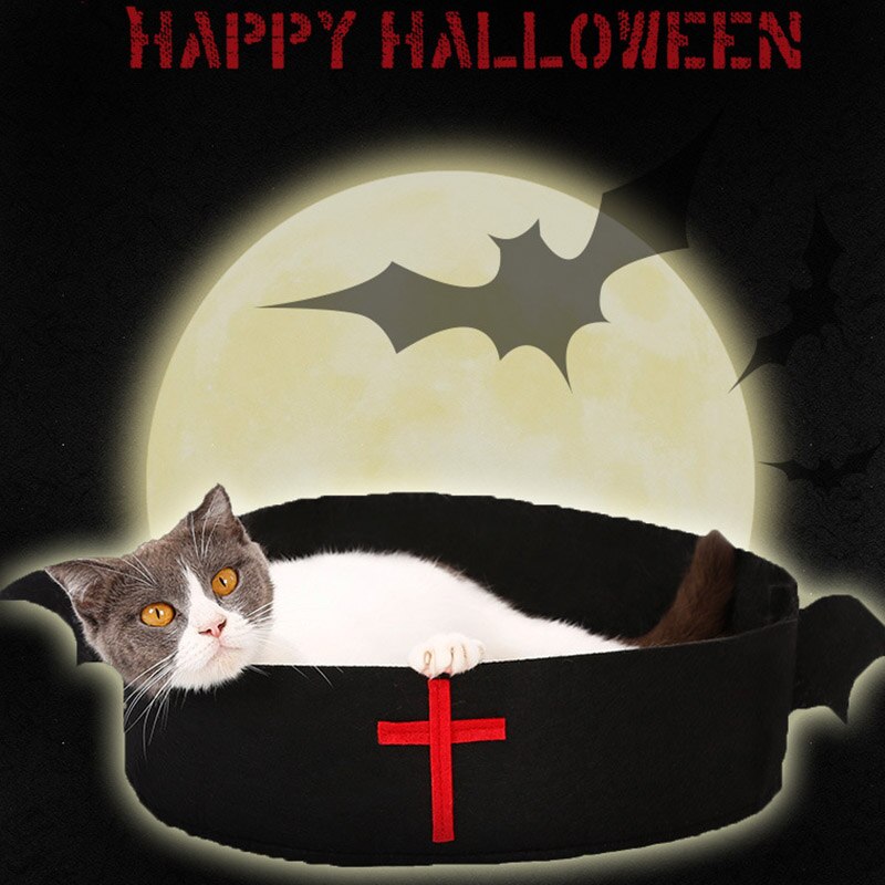 Halloween & Christmas Felt Cat Bed
