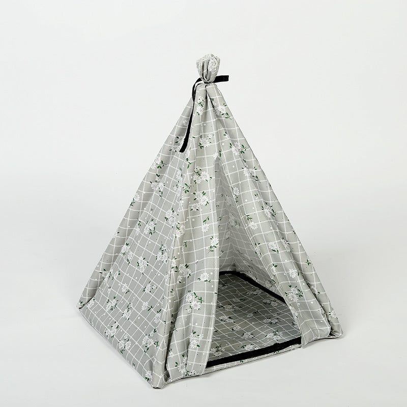 Foldable Pet Tent House with Mesh Windows