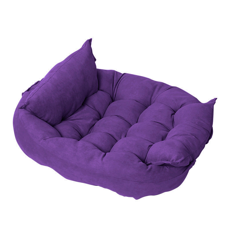Soft Velvet Foldable Pet Cushion