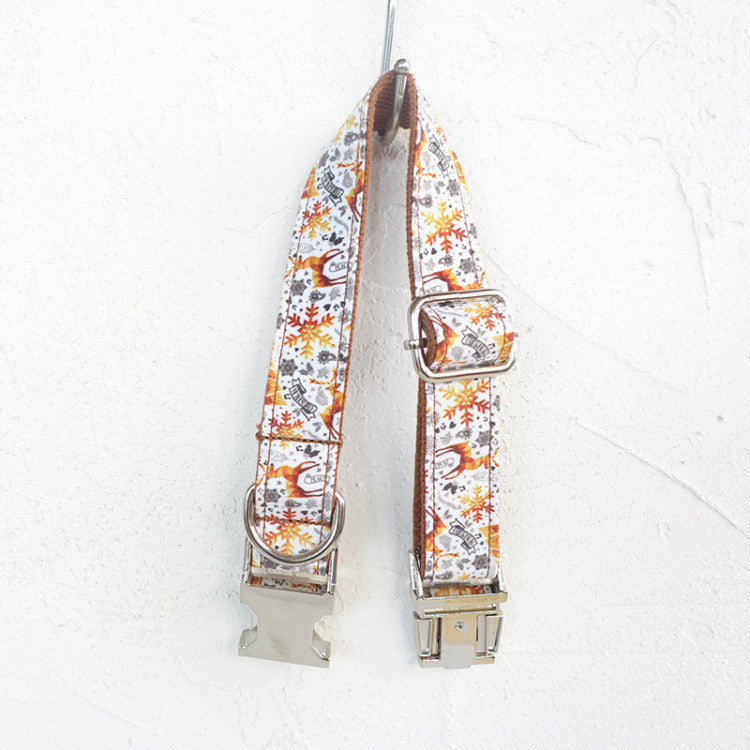 Golden Christmas Dog Collar