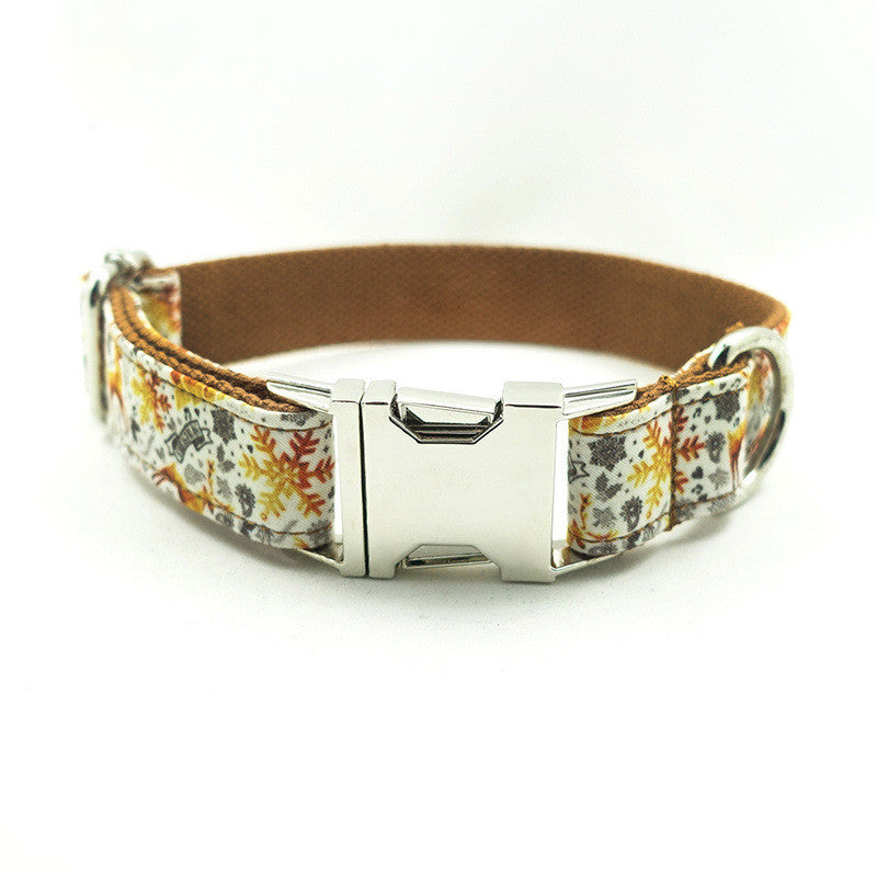 Golden Christmas Dog Collar