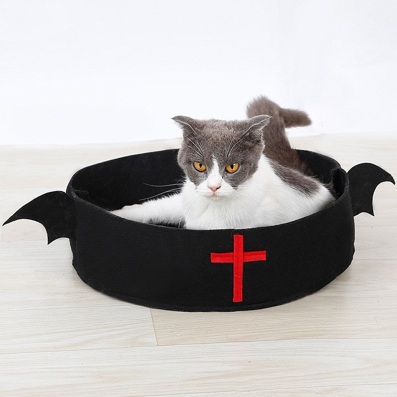 Halloween & Christmas Felt Cat Bed