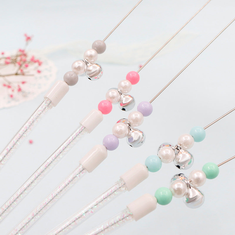 Pom-Pom Cat Teaser Wand with Bell