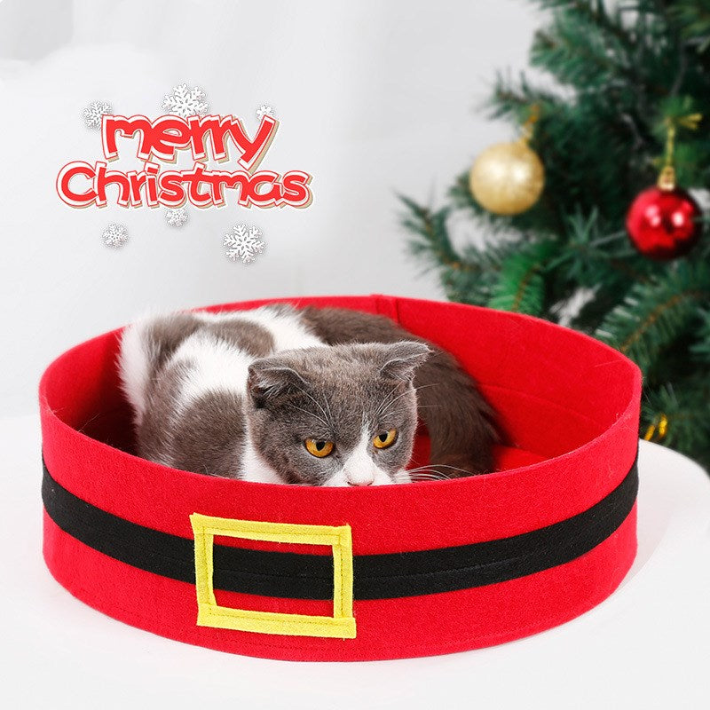 Halloween & Christmas Felt Cat Bed