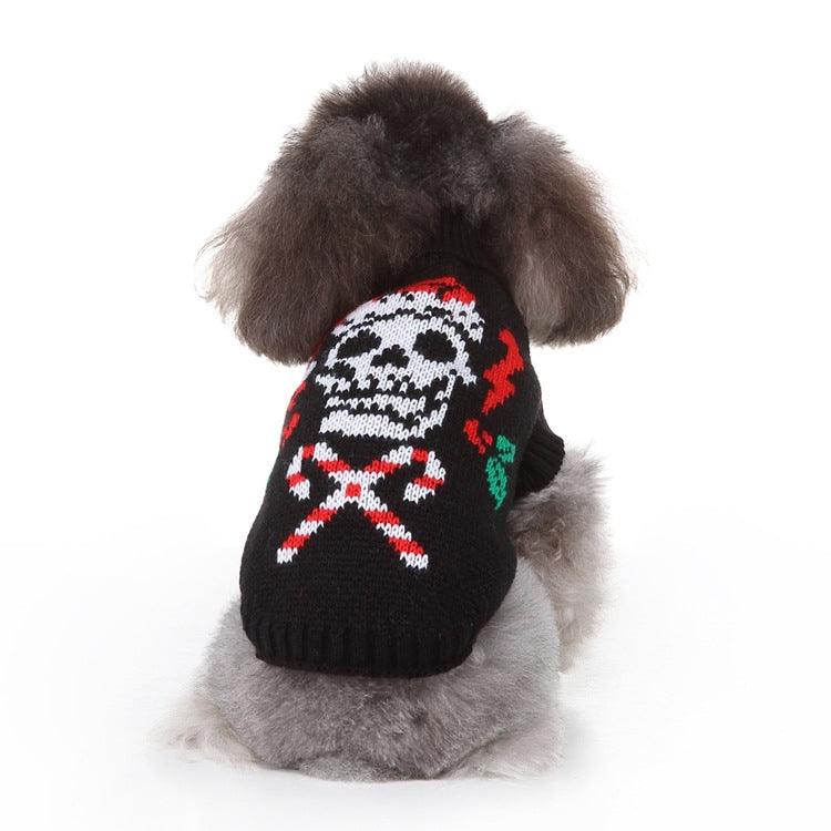 Knit Skull Sweater for Dogs