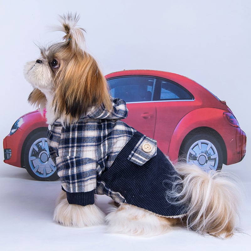 Fleece-Lined Hooded Coat for Small Dogs