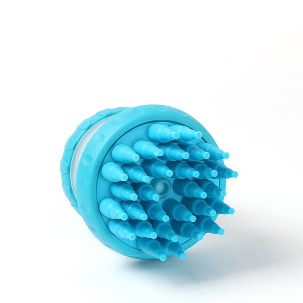 Silicone Dog Bath & Massage Brush with Paw Scrubber