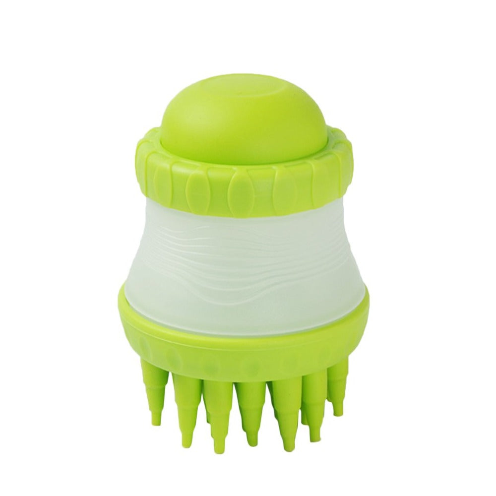Silicone Dog Bath & Massage Brush with Paw Scrubber